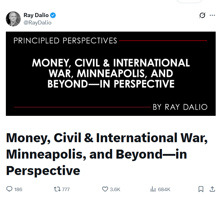 “美国已成火药桶!”达利欧:美国债务周期正从“财务恶化”滑向“内战边缘” - 图片1