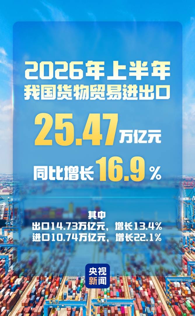 中国上半年进出口规模首次突破25万亿元，同比增长16.9%，算力硬件进出口增长56.6% - 图片1
