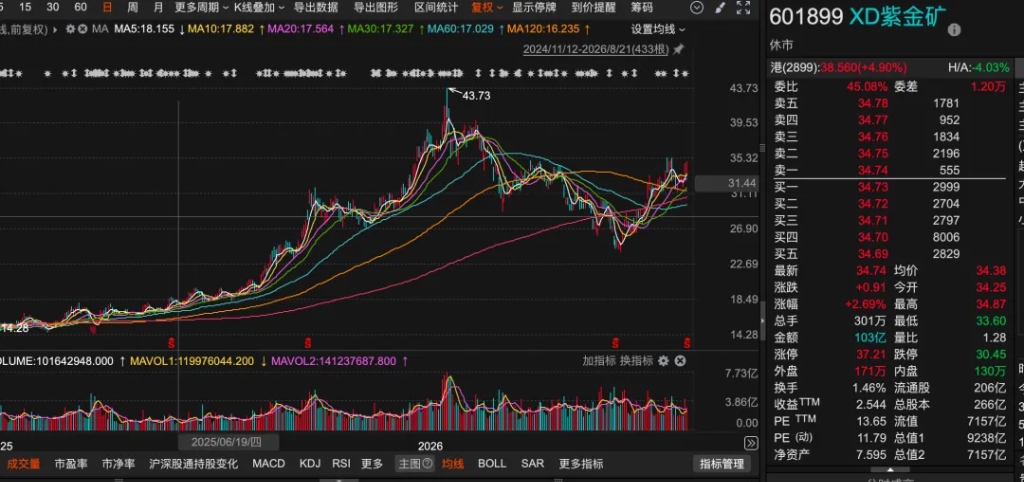 邓晓峰重返紫金矿业前十大股东,中东资本同步加仓39亿 - 图片2