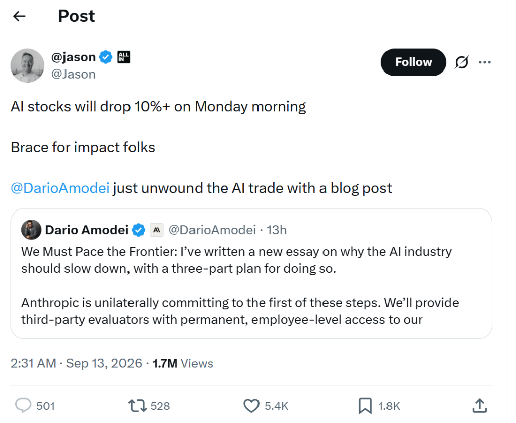 三巨头支持“放缓”、OpenAI推迟IPO!社区热议:“AI交易”周一遭暴击? - 图片2